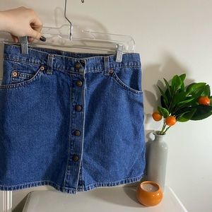 Vintage Levi Strauss denim button skirt